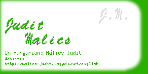judit malics business card